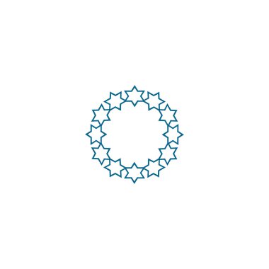 bir daire simgesi, vektör çizim yıldızlarda 