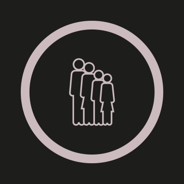 Grup insanlar ayakta birlikte vektör simgesi