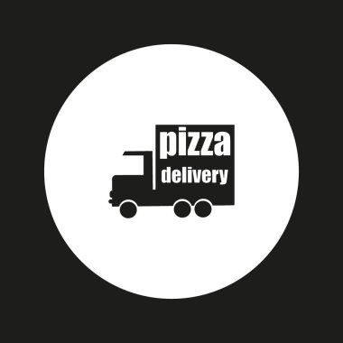 Büyük teslimat kamyonu vektör çizim