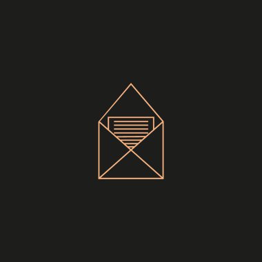 mektup zarfının minimalist vektör simgesi