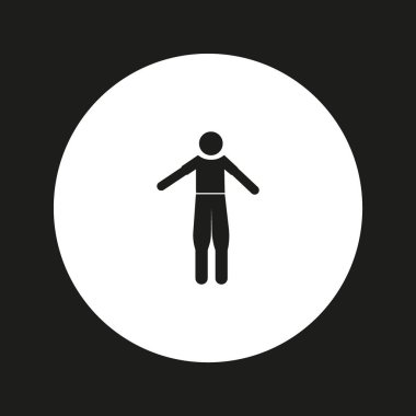 Man düz simgesi, vektör illüstrasyonu