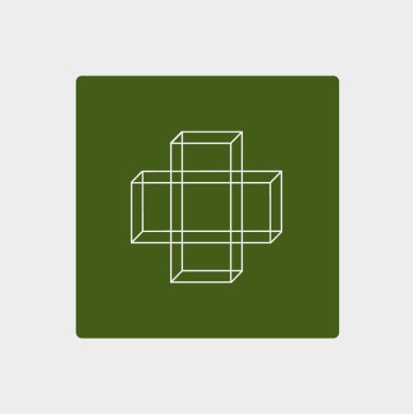 Tıbbi düz simgesi, vektör, illüstrasyon çapraz 