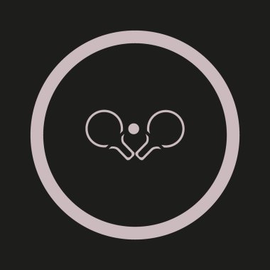 Raketleri ve tenis oynamak için topu illüstrasyon vektör