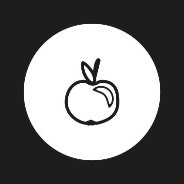 Renkli lezzetli elma vektör çizim