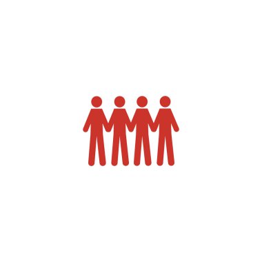 İşadamları düz simgesi, vektör çizim