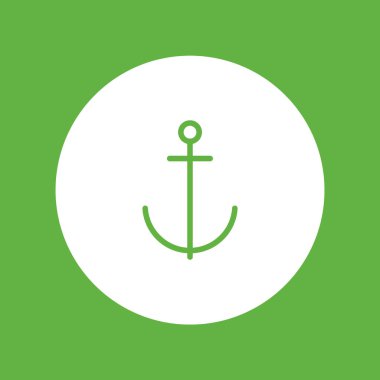 Çapa düzlüğü simgesi, vektör illüstrasyonu