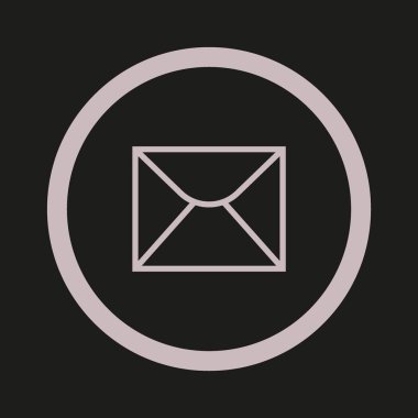 mektup zarfının minimalist vektör simgesi