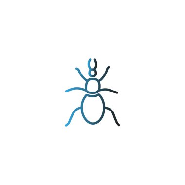 Böcek düz simgesini, vektör, illüstrasyon