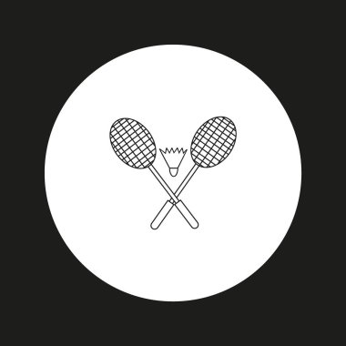 Raketleri ve raketle badminton vektör çizim için