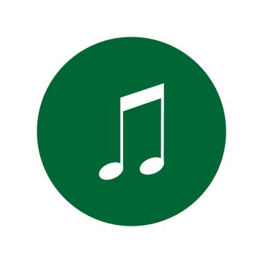 minimalist vektör simge müzik not sembolü