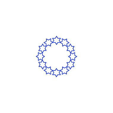 bir daire simgesi, vektör çizim yıldızlarda 