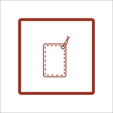 asmak etiketi düz simgesi, vektör çizim 