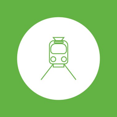 simge lokomotif tren yolu, tren vektör çizim üzerinde 