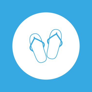 flip flop, vektör çizim minimalist simgesi