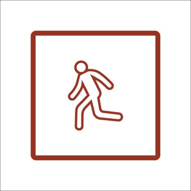 Çalışan adam basit simge silüeti