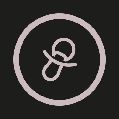 Bebek meme ucu düz stil ikonu, vektör çizim  