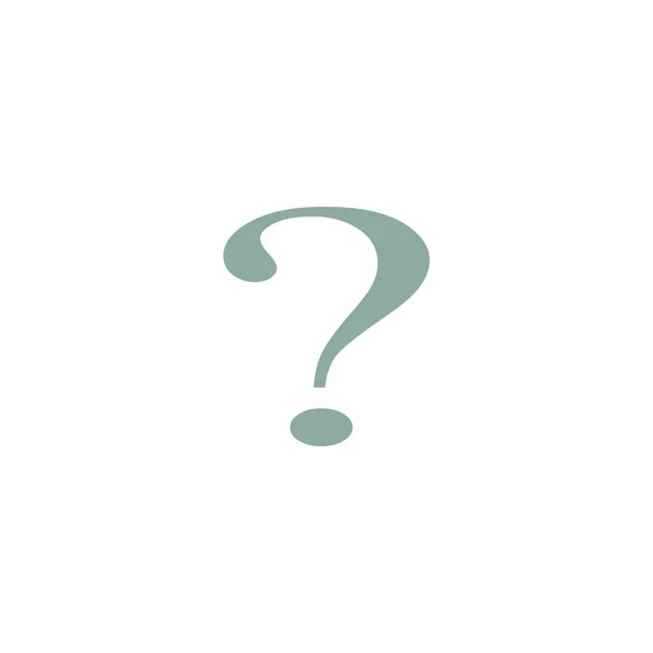 Question Mark Curve Icon Logo Template — Stock Vector