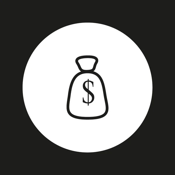 Εικονίδιο Επίπεδη Τσάντα Χρημάτων Επιχειρηματική Ιδέα — Διανυσματικό Αρχείο