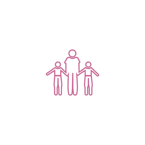 Family Flat Icon Vector Illustration — Stock Vector