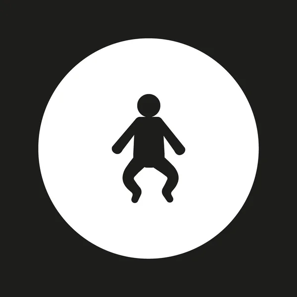 Adorable Baby Flat Icon Vector Illustration Birth Concept — Stock Vector