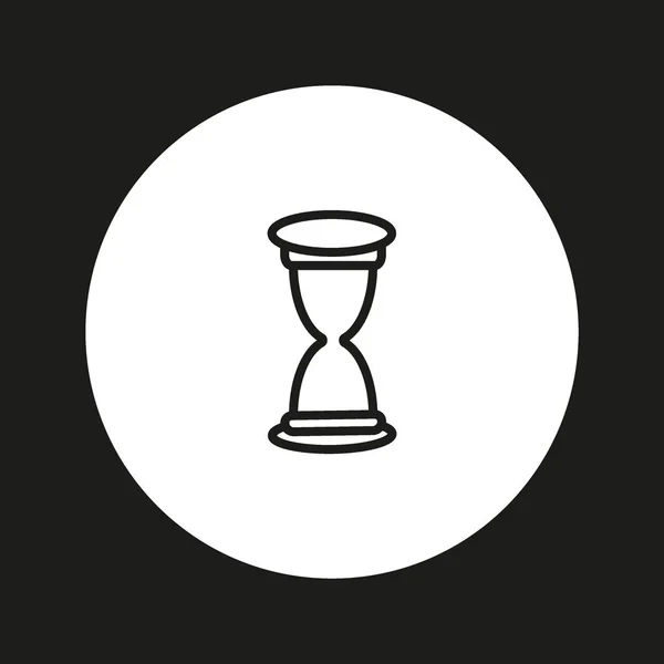 Icono Web Reloj Arena Ilustración Vectorial Minimalista — Vector de stock