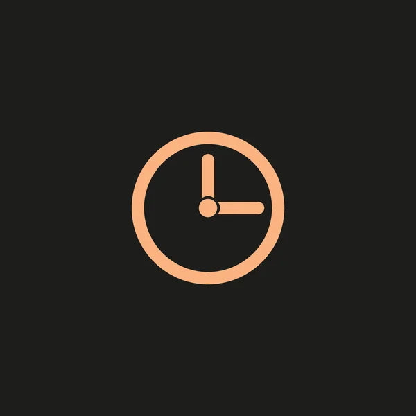 Horloge Vecteur Minimaliste Icône Web — Image vectorielle