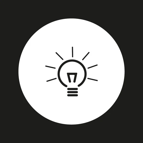 Incandescent Light Bulb Flat Icon Vector Illustration — Stock Vector