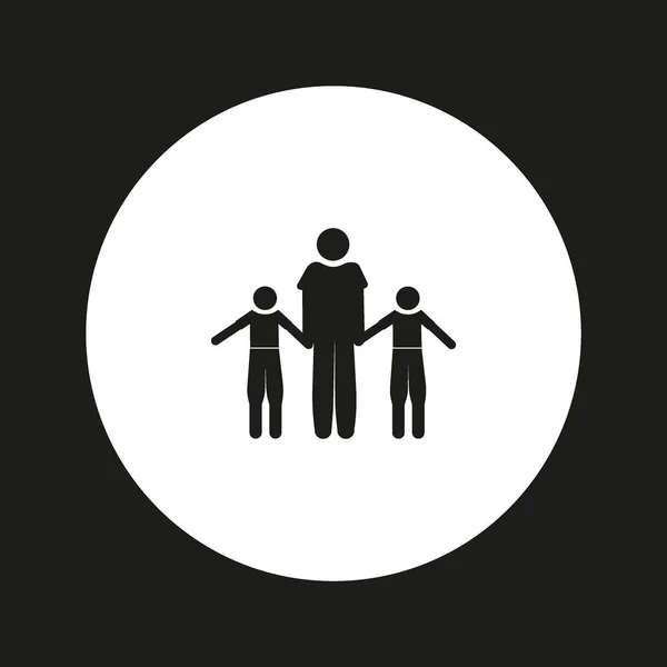 Icône Plate Familiale Illustration Vectorielle — Image vectorielle