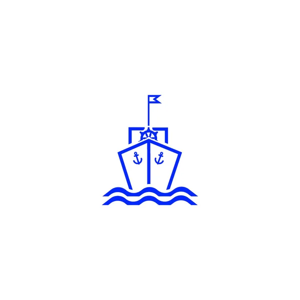 Boat Flat Icon Vector Illustration — Stock Vector