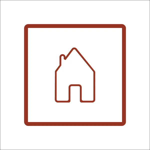 House Flat Icon Vector Illustration — Stock Vector