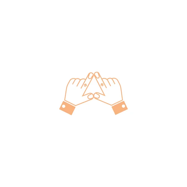 Hands Flat Icon Vector Illustration — Stock Vector