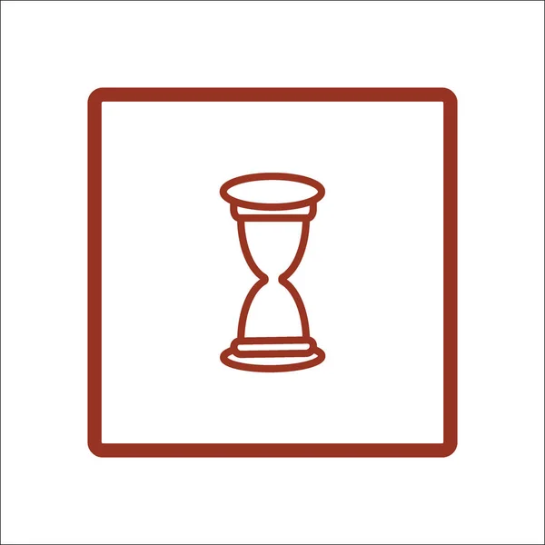 Icono Web Reloj Arena Ilustración Vectorial Minimalista — Archivo Imágenes Vectoriales