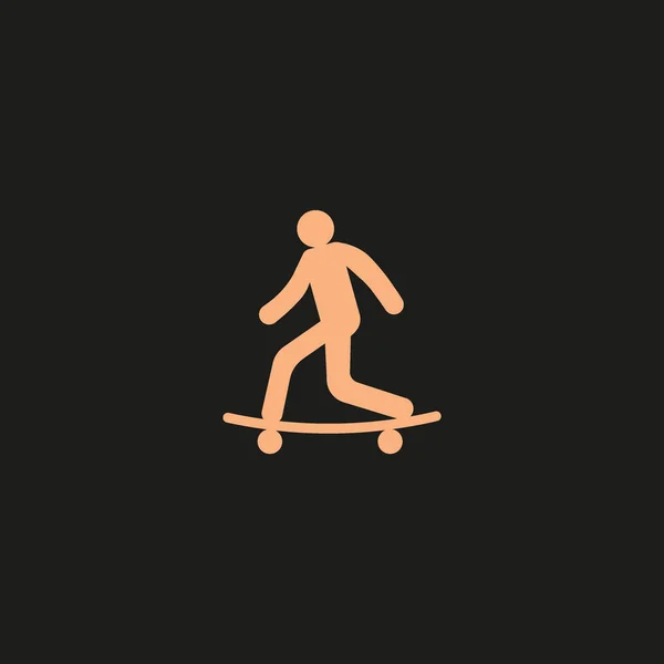 Mann Auf Skateboard Vektor Illustration — Stockvektor
