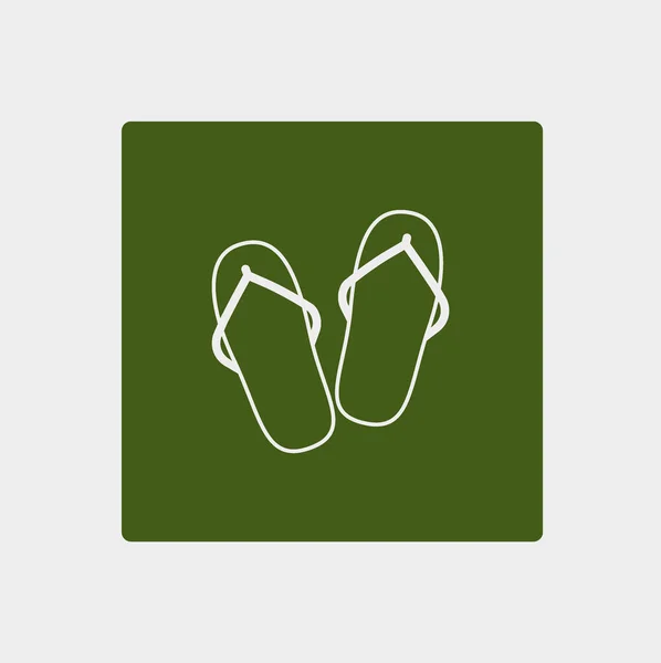 Minimalistische Icoon Van Slippers Vectorillustratie — Stockvector