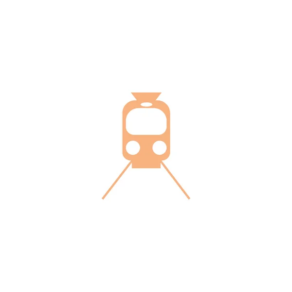 Icono Locomotora Vía Férrea Ilustración Vector Tren — Archivo Imágenes Vectoriales