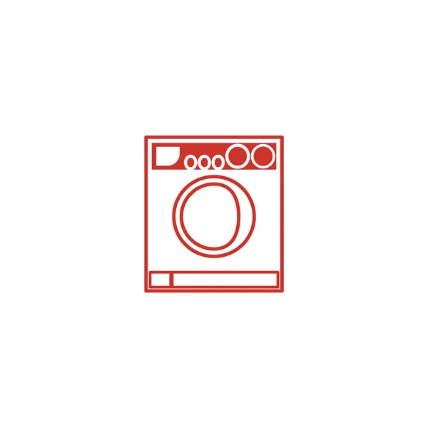 Lavadora Icono Plano Vector Ilustración — Vector de stock