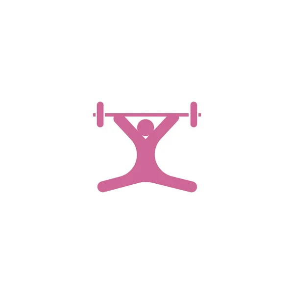 Weightlifting Flat Icon Vector Illustration — Stock Vector