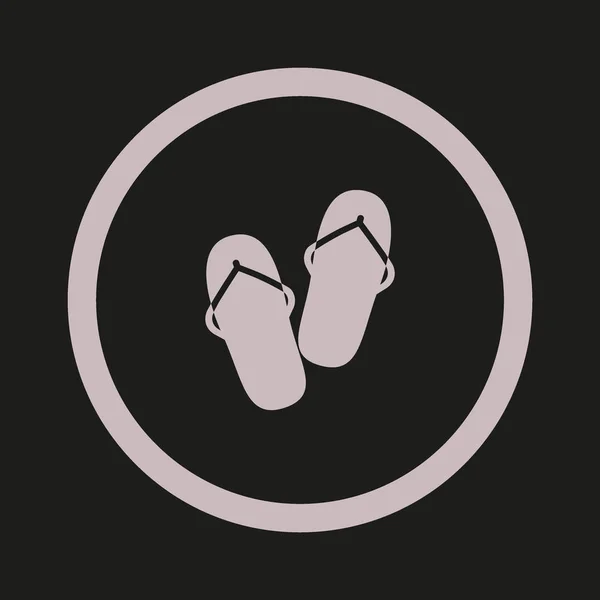 Icono Minimalista Chanclas Ilustración Vectorial — Vector de stock