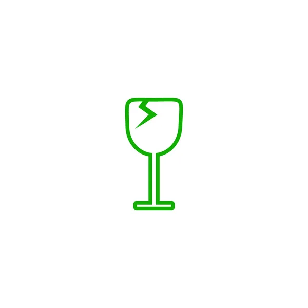 Wine Glass Flat Icon Vector Illustration — Stock Vector