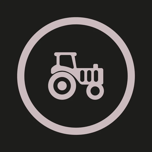 Tractor Flat Icon Vector Illustration — Stock Vector