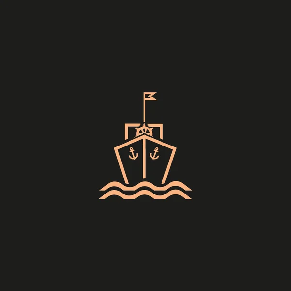 Лодка Знаком Доллара Качестве Паруса Векторная Иллюстрация — стоковый вектор