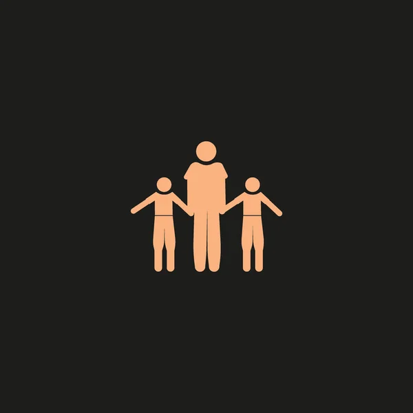 Family Flat Icon Vector Illustration — Stock Vector