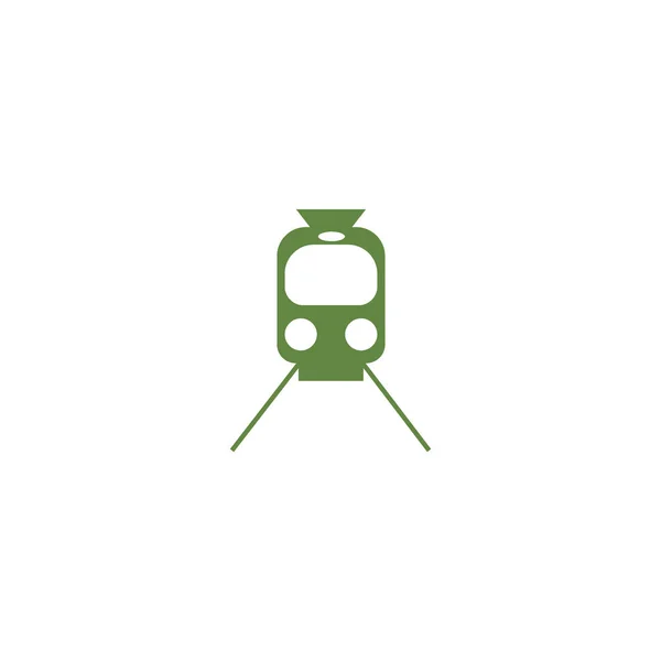 Icon Locomotive Railroad Track Train Vector Illustration — Stock Vector