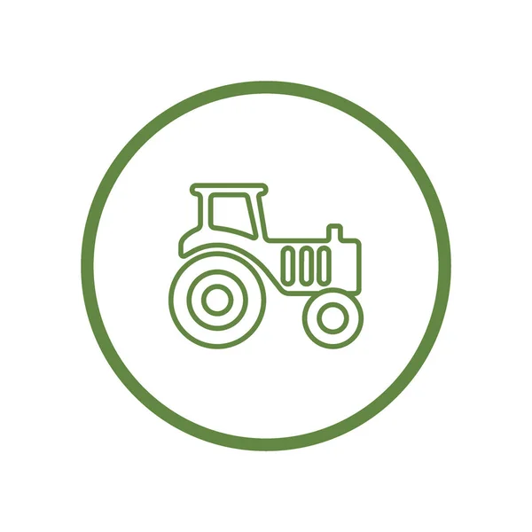 Traktor Flaches Symbol Vektorillustration — Stockvektor