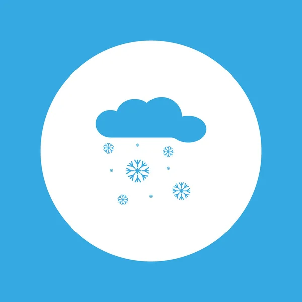Płaskie Ikona Chmury Śnieżne Wektor Ilustracja — Wektor stockowy