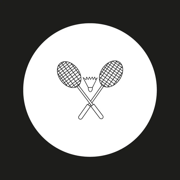 Schläger Und Federball Für Badminton Vektor Illustration — Stockvektor