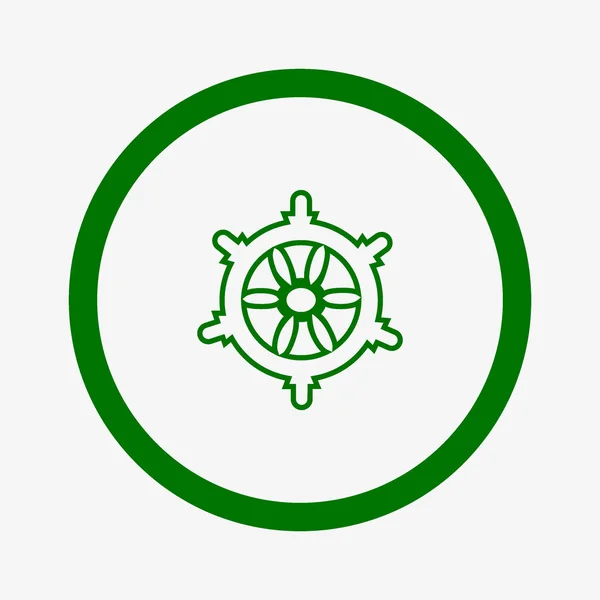 Boat Hand Wheel Minimalistic Icon — Stock Vector