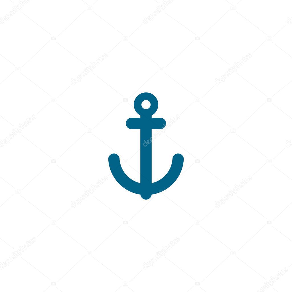 anchor flat icon, vector illustration