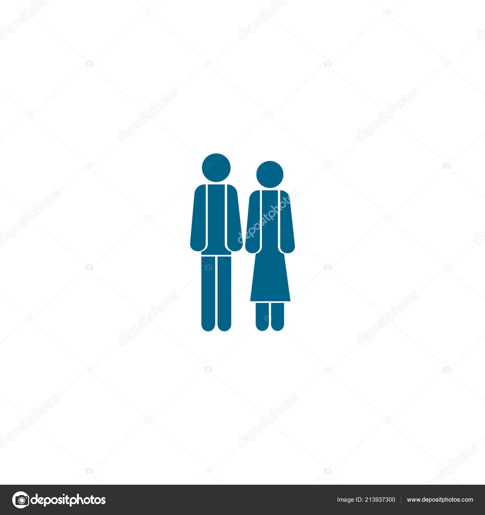 Man Woman Standing Together Vector Icon Stock Vector by ©nettibuletti ...