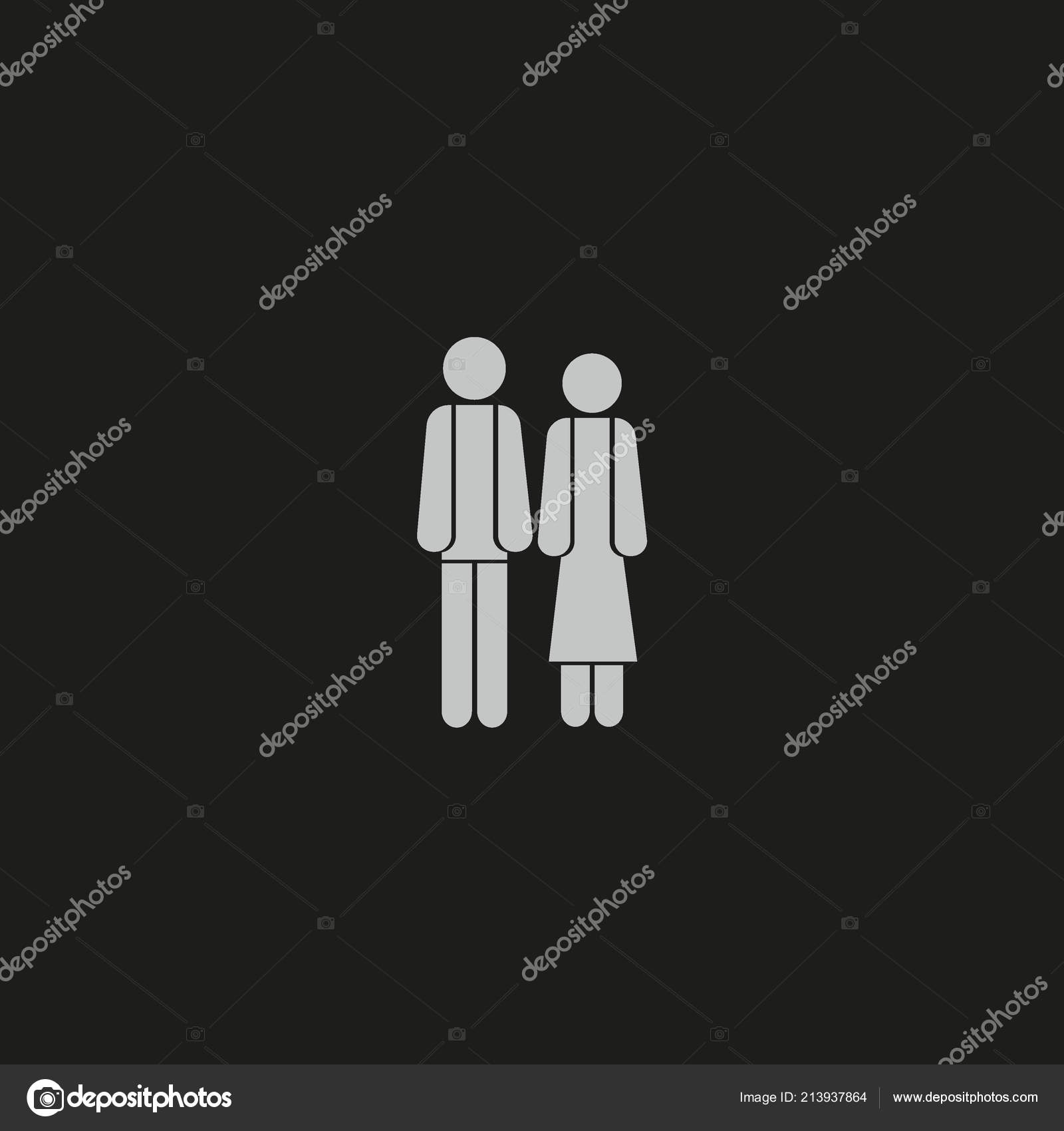 Man Woman Standing Together Vector Icon Stock Vector by ©nettibuletti ...